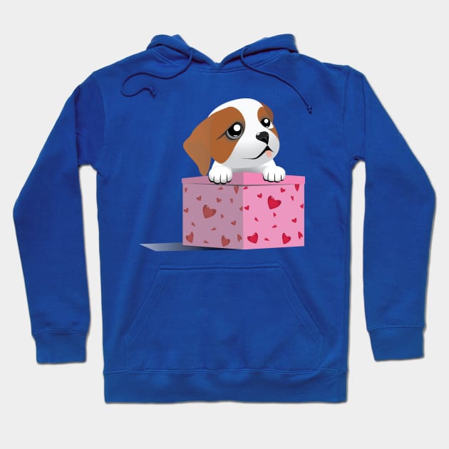 Puppy Love Valentine Hoodie by Kanom-Tom